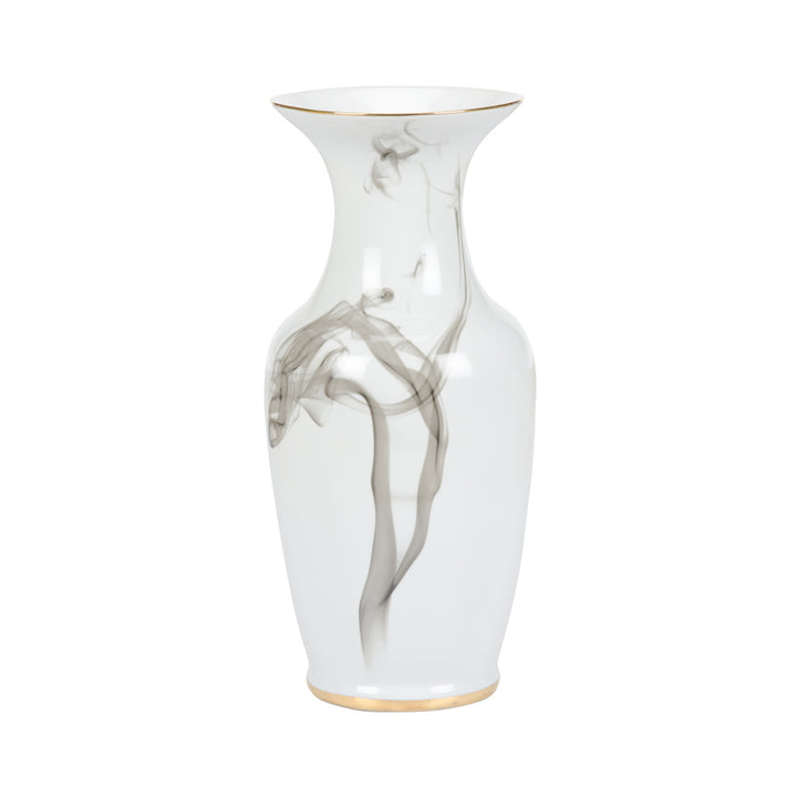 White Cinder And Smoke Vase (Lg)