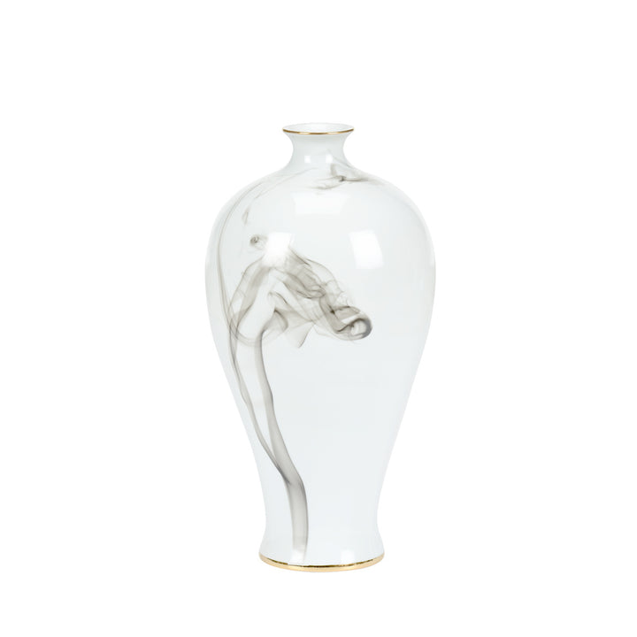 White Cinder And Smoke Vase (Med)