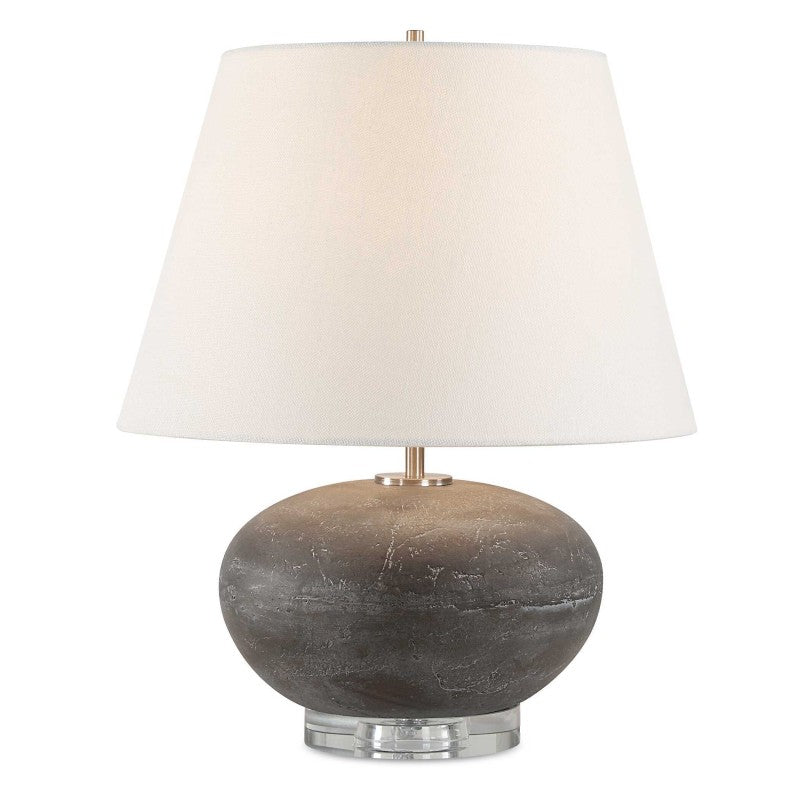 Beckley - Stone Table Lamp - Gray