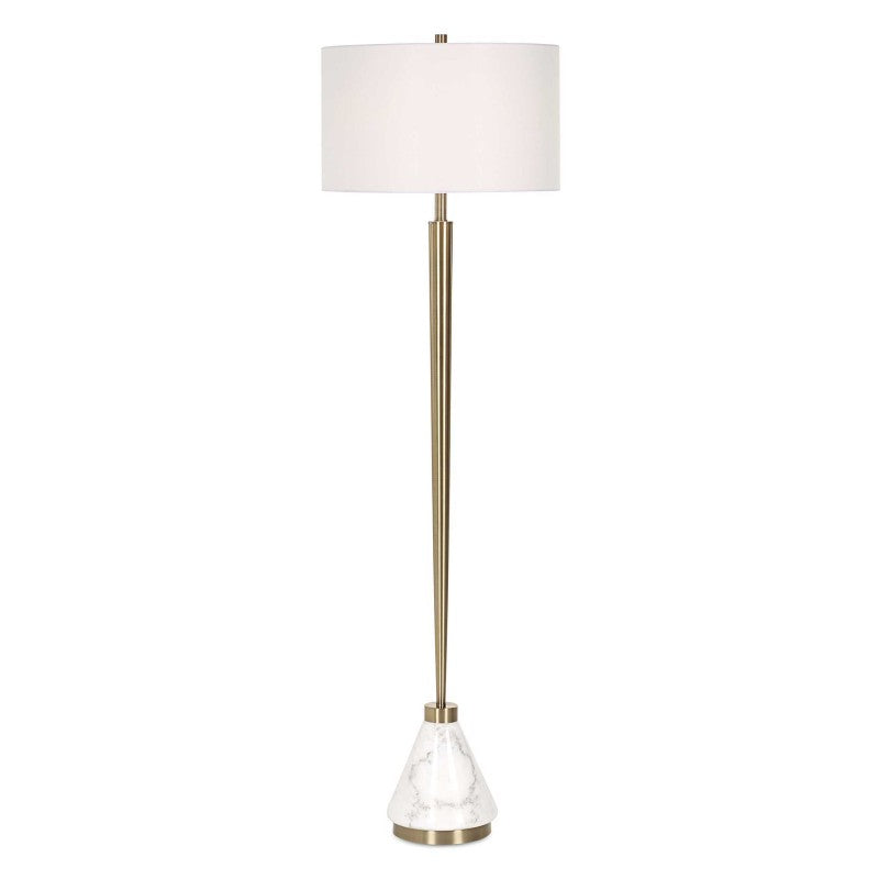 Curran - Tapered Metal Floor Lamp - White