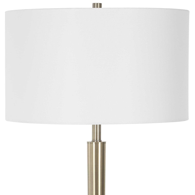 Curran - Tapered Metal Floor Lamp - White