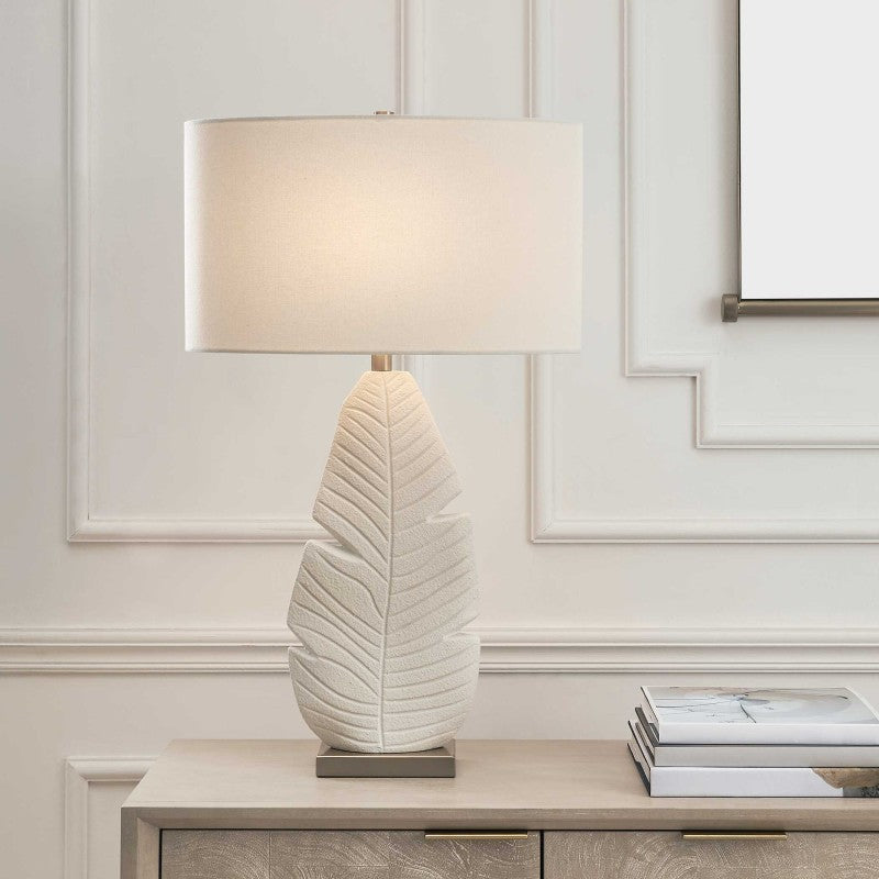Palm Leaf - Table Lamp - White