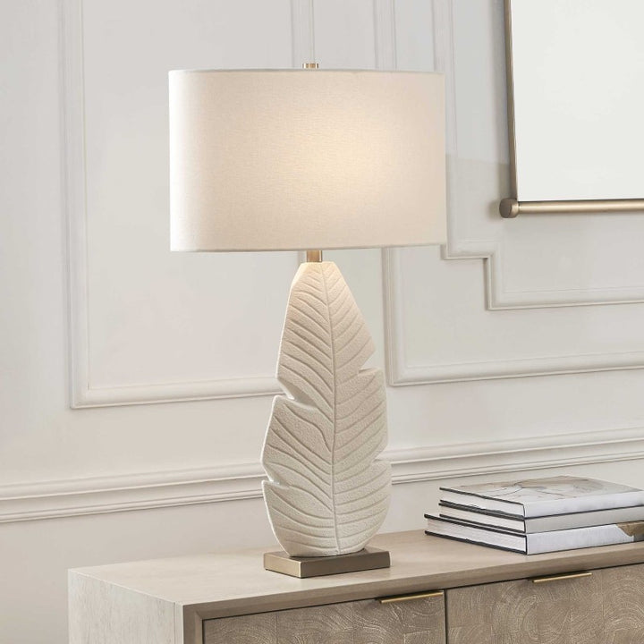 Palm Leaf - Table Lamp - White