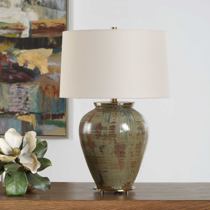Olisa - Table Lamp - Brown Green