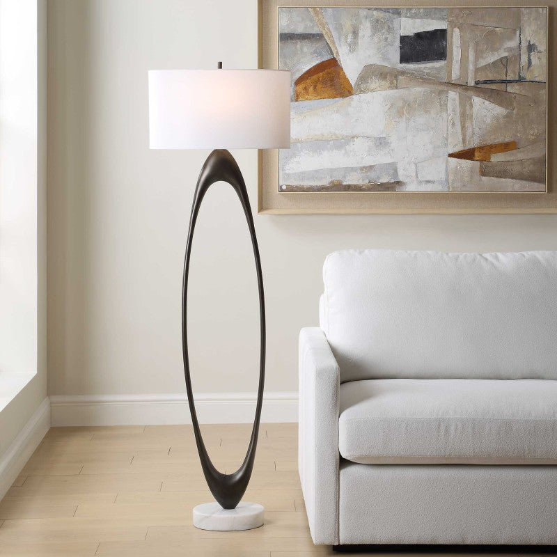 Sonic - Open Oval Floor Lamp - Bronze