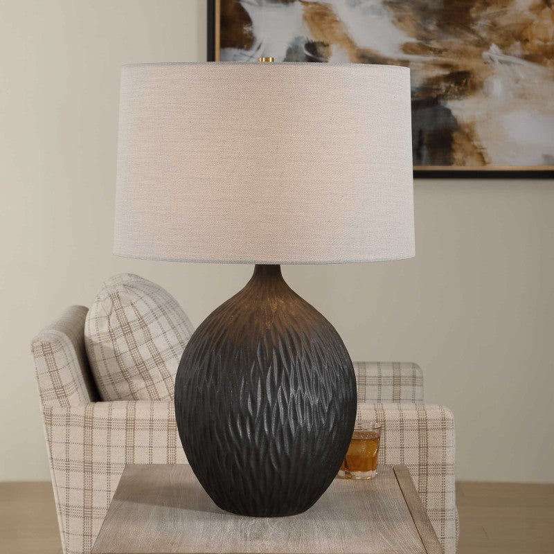 Levee - Satin Table Lamp - Black