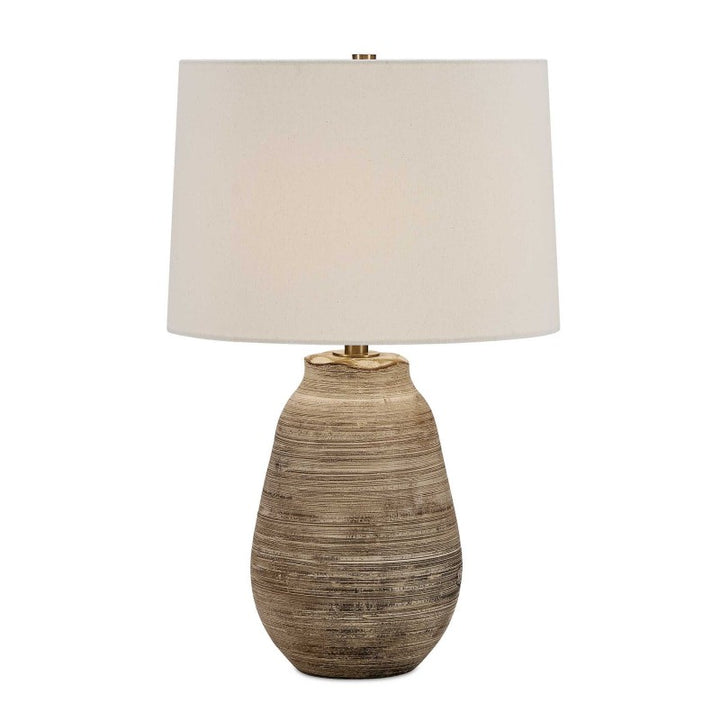 Tonachio - Etched Urn Table Lamp - Brown