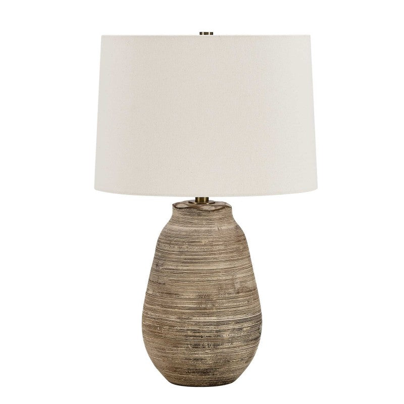 Tonachio - Etched Urn Table Lamp - Brown