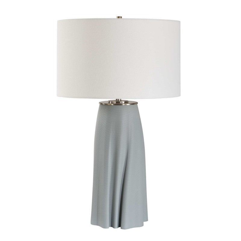 Cover Up - Sculpted Table Lamp - Blue / Silver