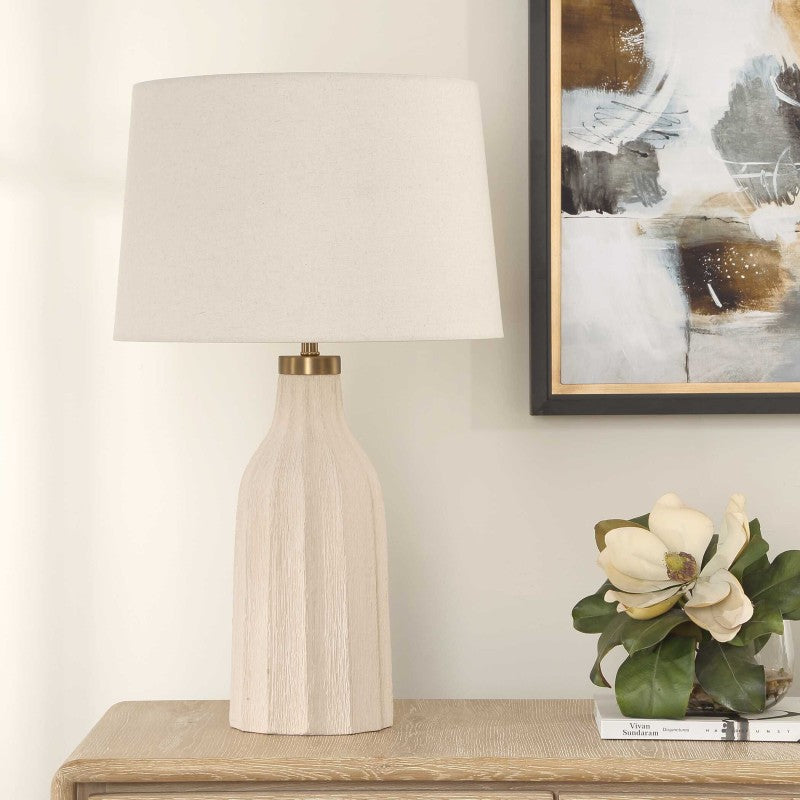 Maddox - Textured Table Lamp - Off White