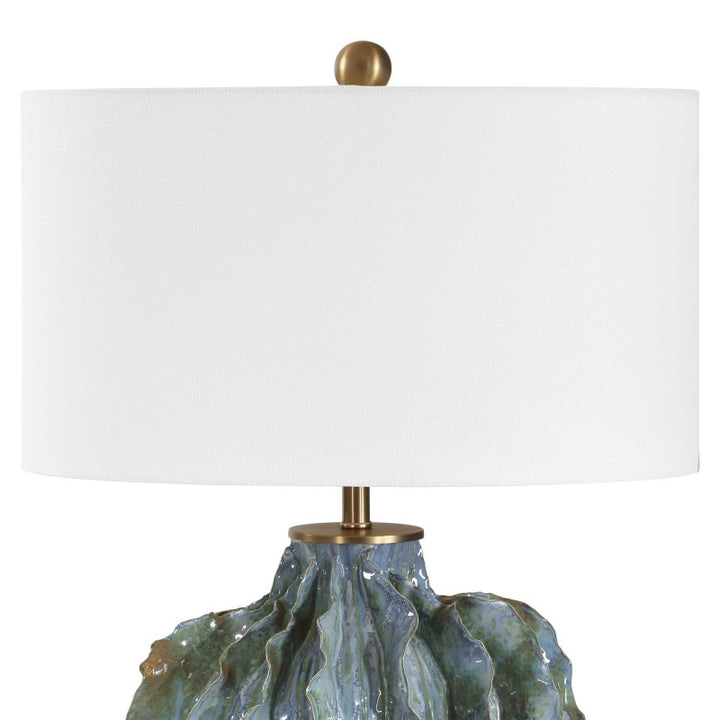 Ruffle Up - Table Lamp - Blue Green