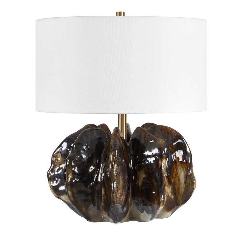 Jaudon - Glass Table Lamp - Brown