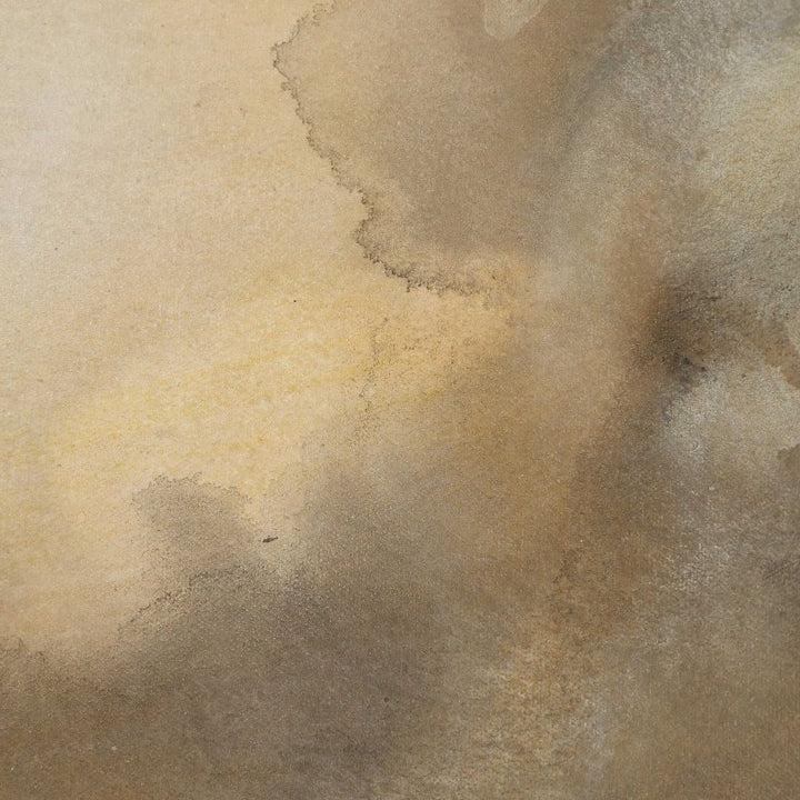 Smoke Break - Hand Painted Modern Art (Set of 3) - Black / Gray / Orange / Woodtone / Yellow