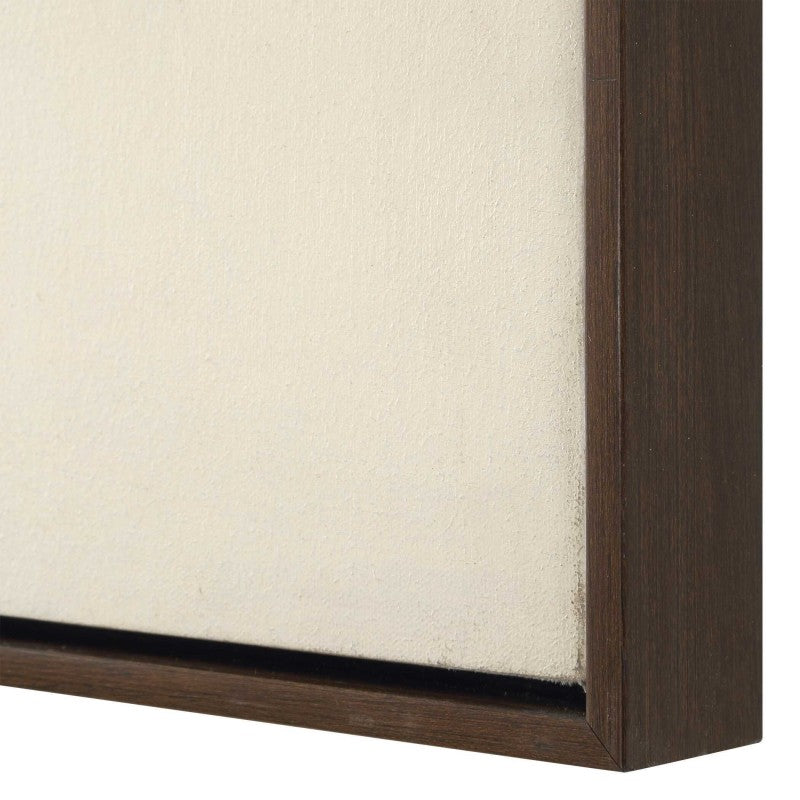 Smoke Break - Hand Painted Modern Art (Set of 3) - Black / Gray / Orange / Woodtone / Yellow