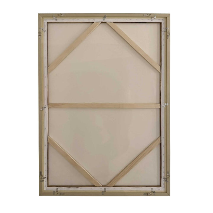 Bluster - Framed Abstract Canvas - Blue / Brown / Gray / Orange / Purple / White / Yellow