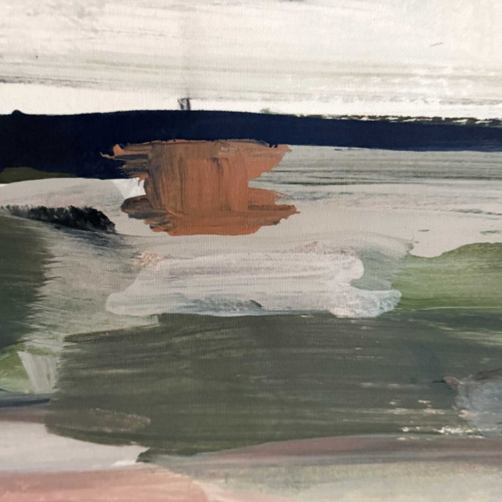 Just - Peaking Framed Abstract Prints (Set of 2) - Black / Gray / Green / Pink / Purple / White