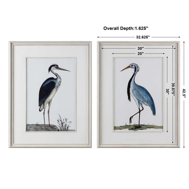Shore Birds - Framed Prints (Set of 2) - Black