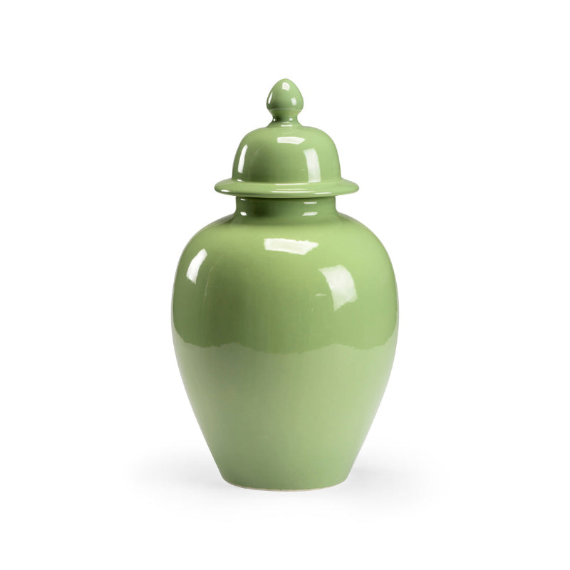 Landis Covered Vase - Green