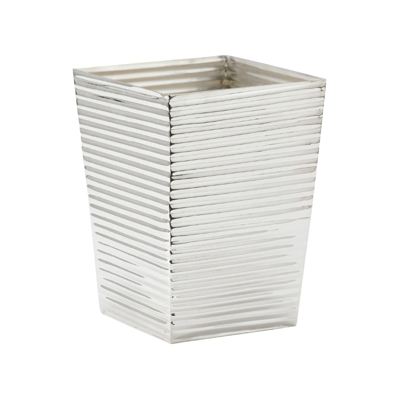 Carson Wastebasket - Silver