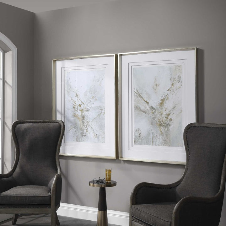 Ethos - Framed Abstract Print - Gold