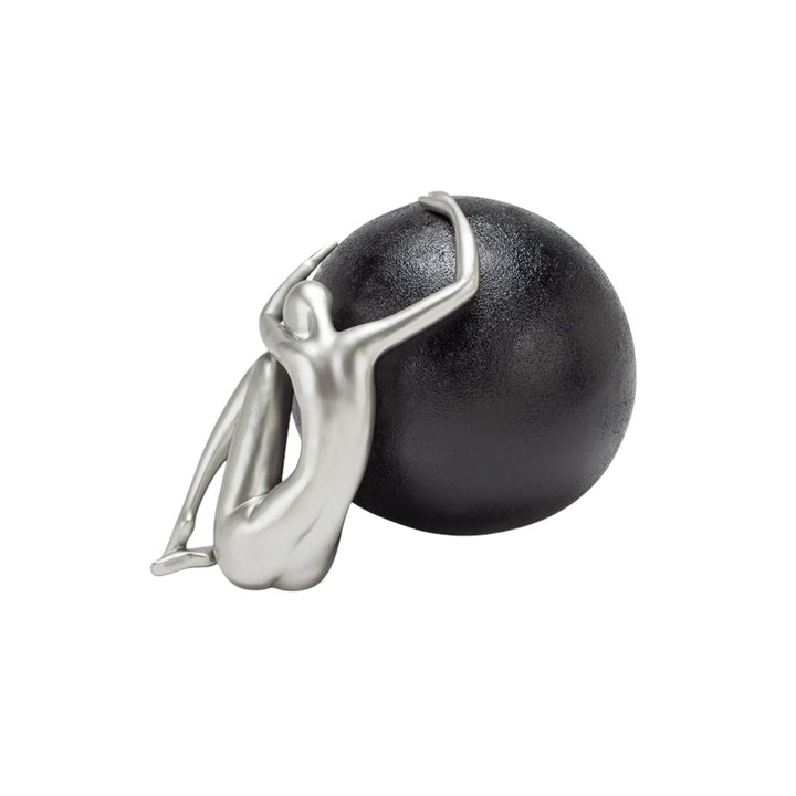 Antique Silver Black Scupture