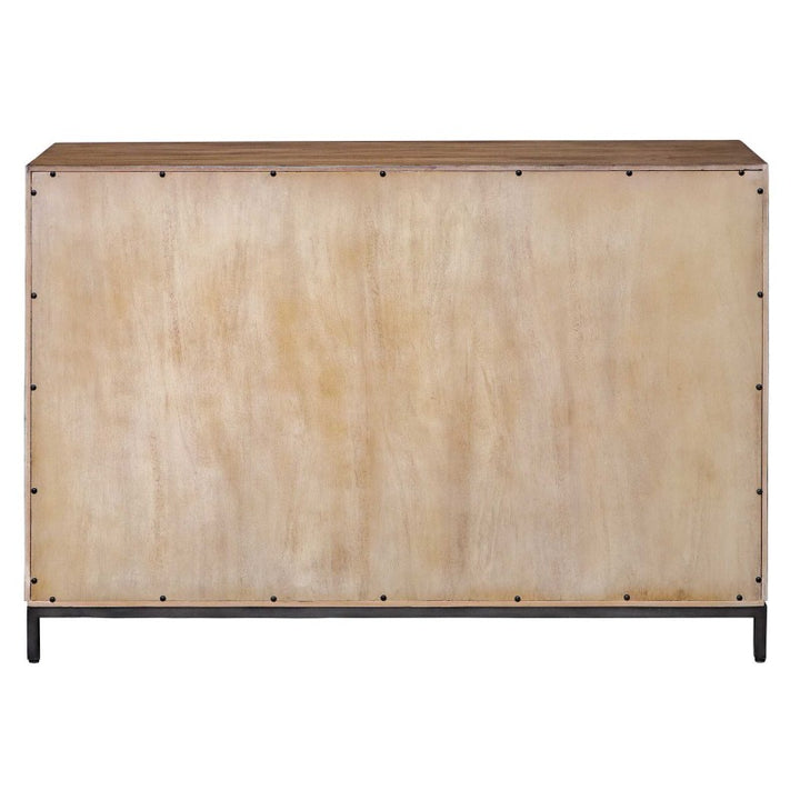 Paltrow - Burl 2 Door Cabinet - Woodtone