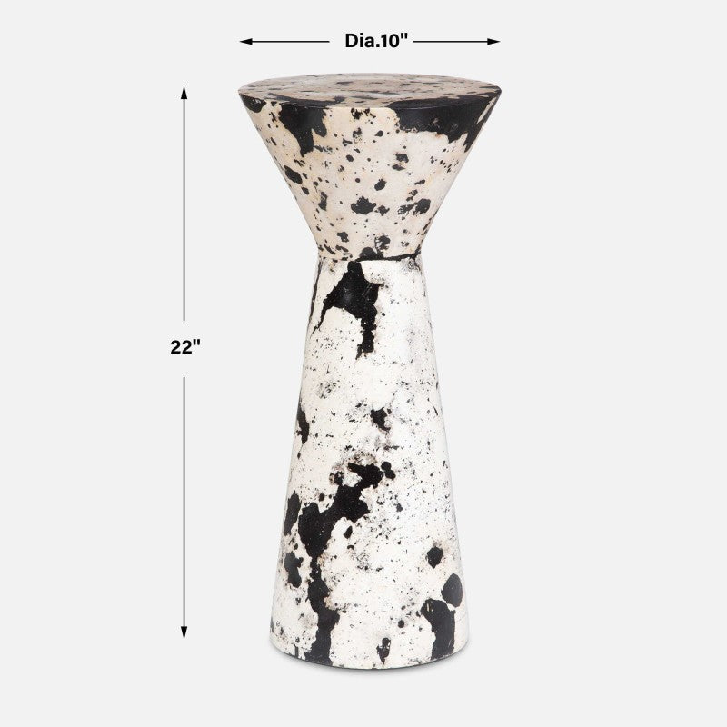 Lenora - Stone Drink Table - Black