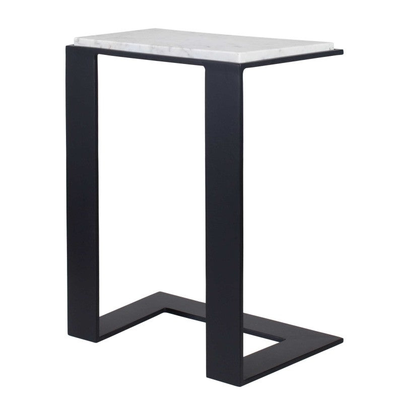 Kenora - Marble Accent Table - White