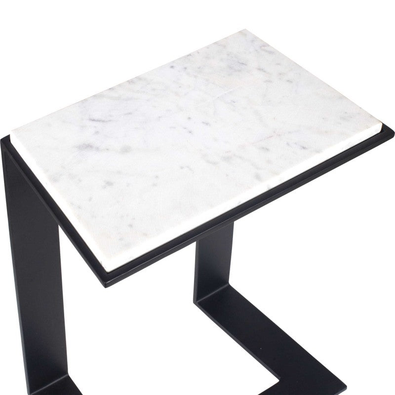 Kenora - Marble Accent Table - White