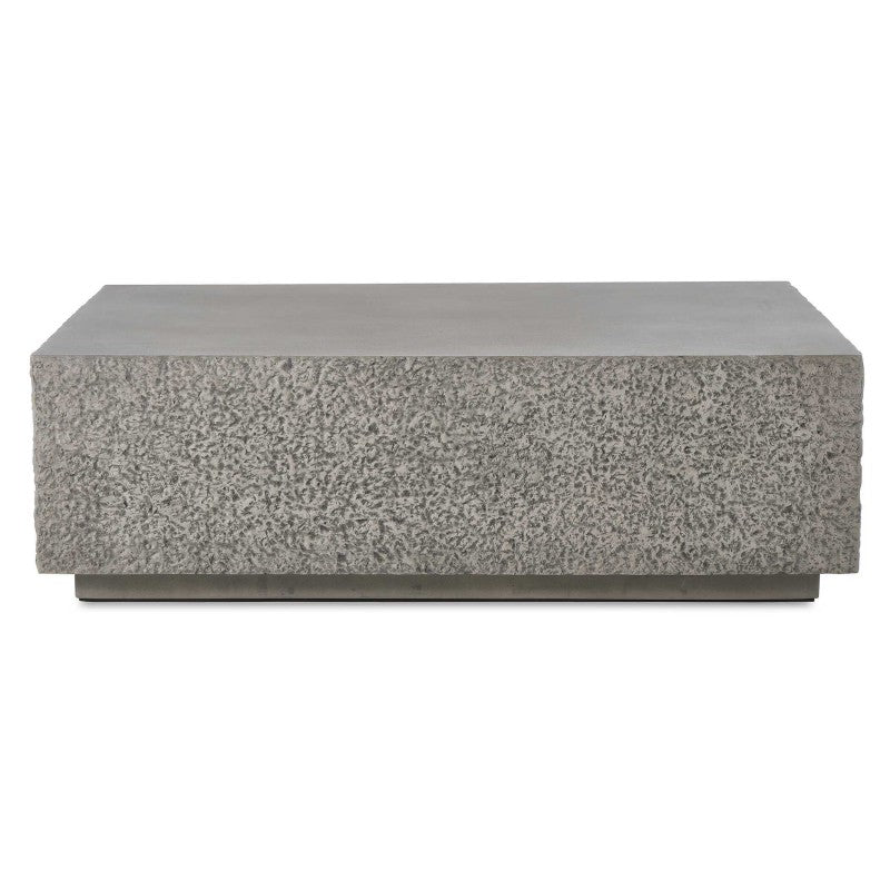 Hesston - Outdoor Concrete Coffee Table - Brown / Gray