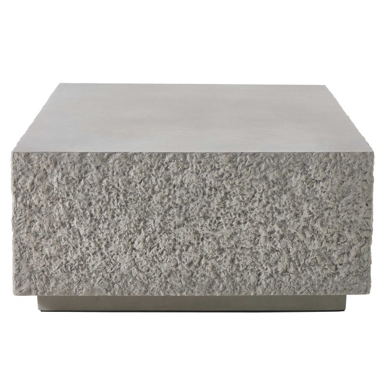 Hesston - Outdoor Concrete Coffee Table - Brown / Gray