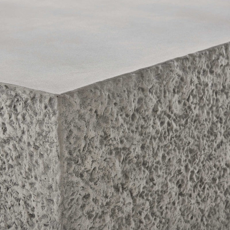 Hesston - Outdoor Concrete Coffee Table - Brown / Gray