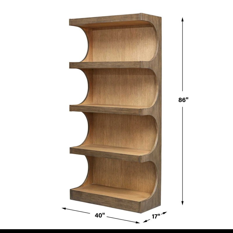Osrick - Modern Etagere - Woodtone