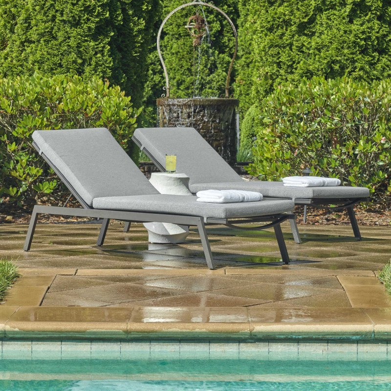Bea - Outdoor Pool Chaise - Black