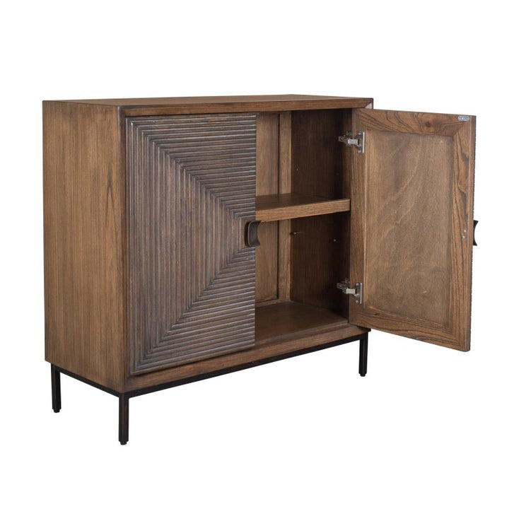 Bottom Line - 2 Door Wood Cabinet - Woodtone