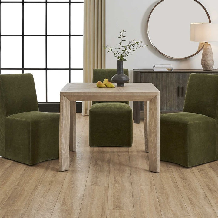 Noval - Square Dining Game Table - White / Woodtone