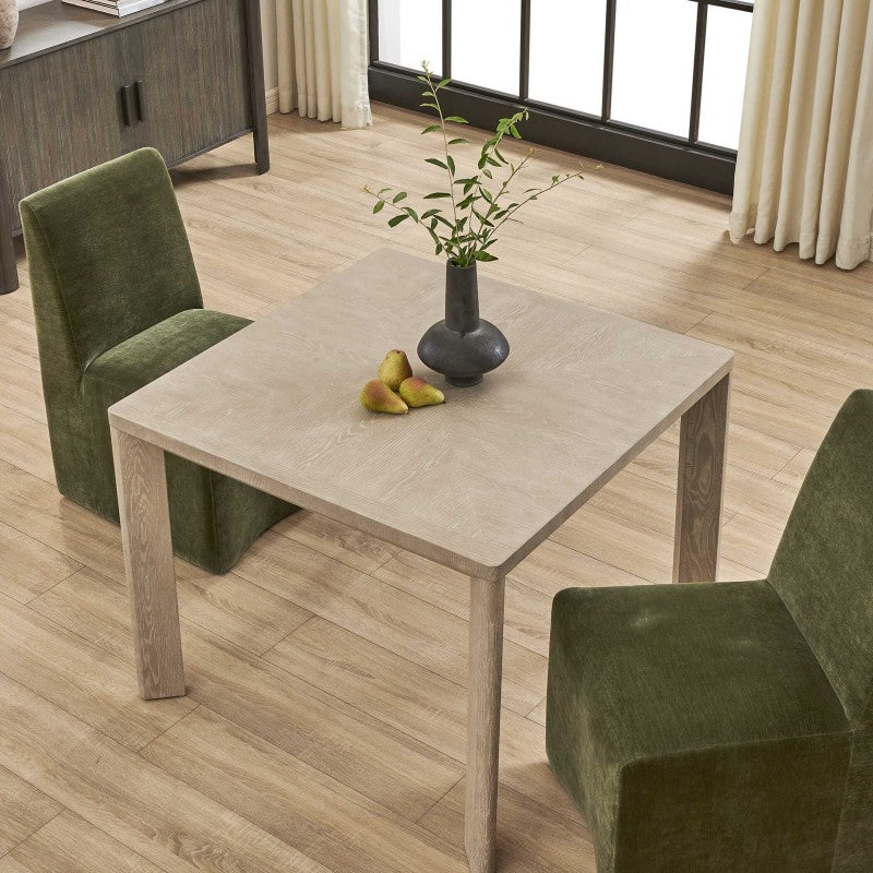 Noval - Square Dining Game Table - White / Woodtone