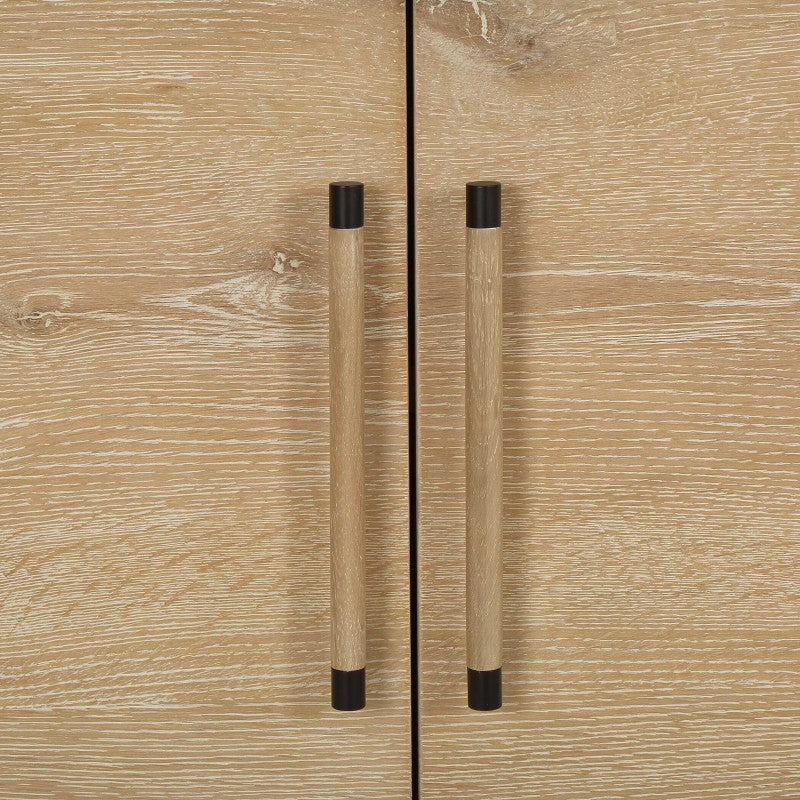 Evanston - 4 Door Natural Oak Cabinet - Woodtone