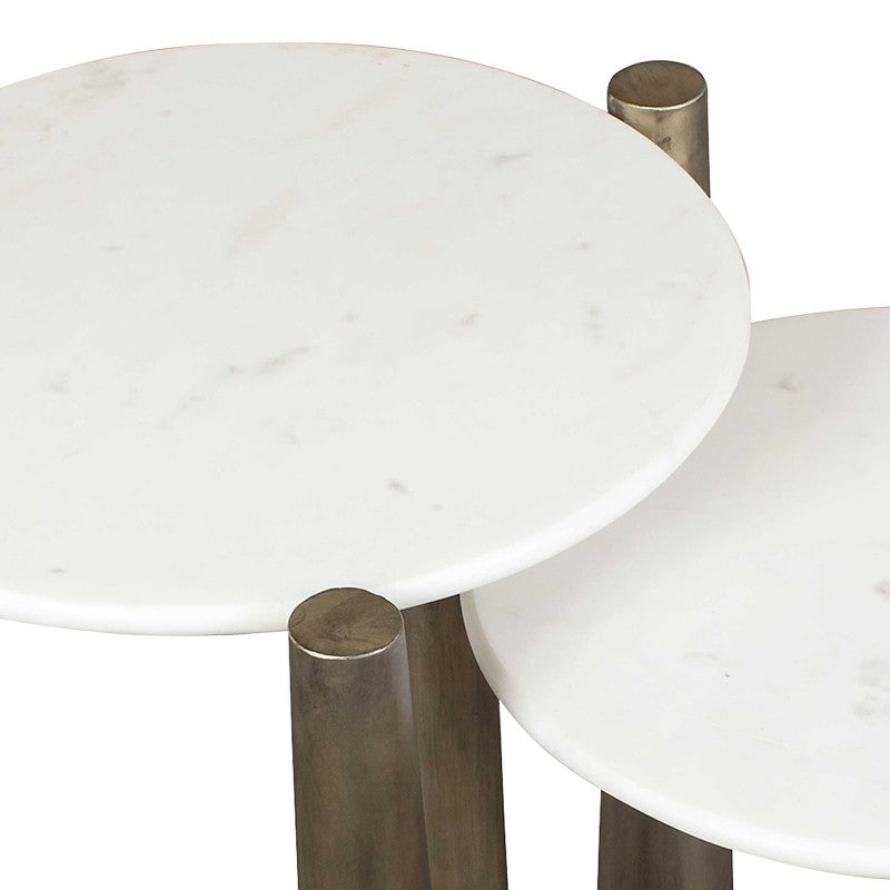 Claridge - Marble Nesting Tables (Set of 2) - White