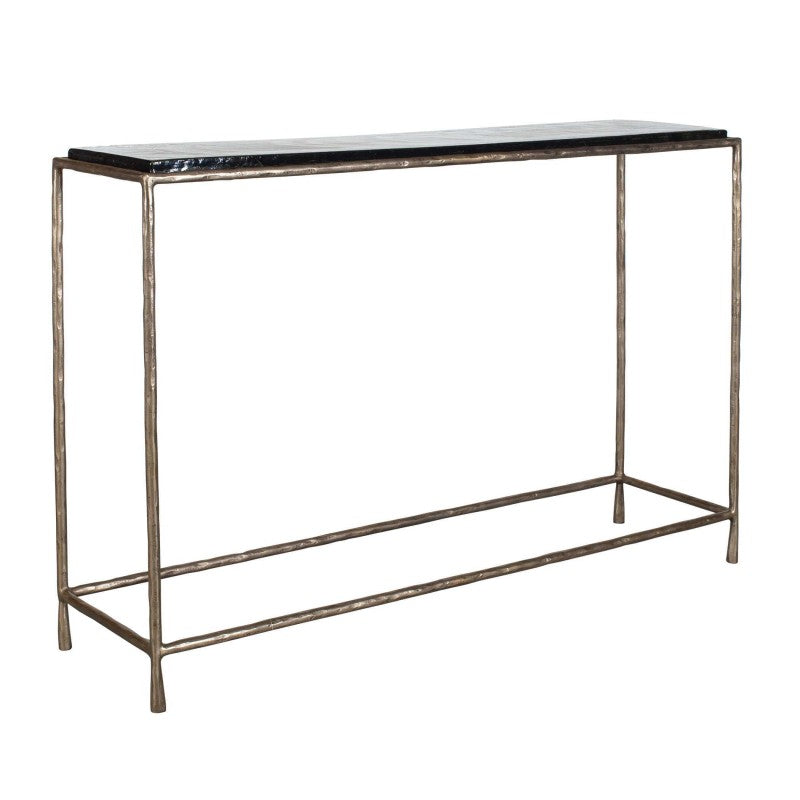 Ovard - Minimalist Metal Console Table - Brass