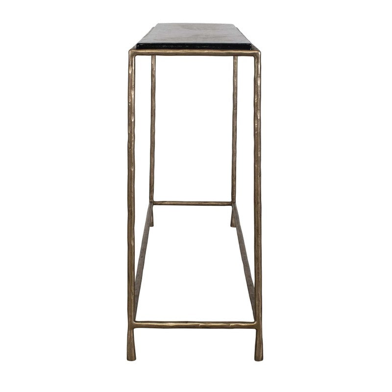 Ovard - Minimalist Metal Console Table - Brass