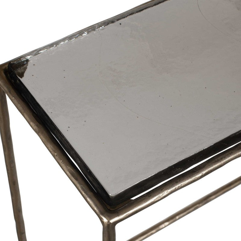 Ovard - Minimalist Metal Console Table - Brass