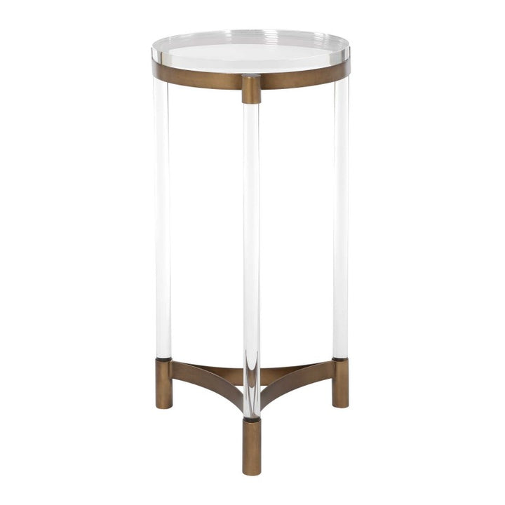 Pereira - Round Acrylic Accent Table - Bronze