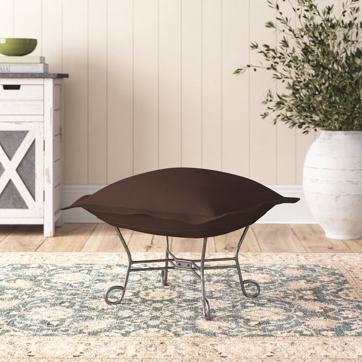 The Sterling Puff Scroll Puff Ottoman