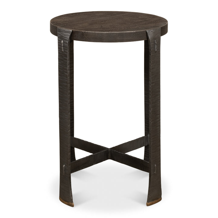 *Forged Slats Side Table/Moleskin