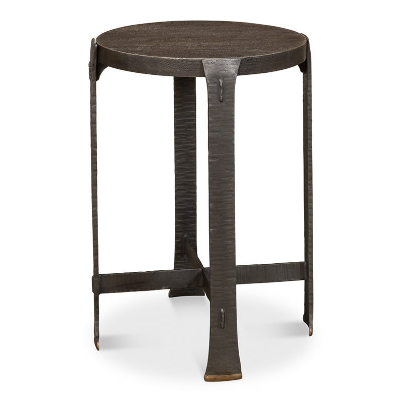 *Forged Slats Side Table/Moleskin