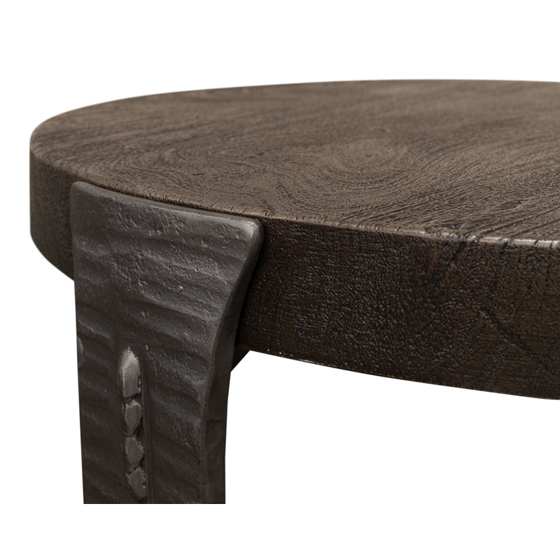 *Forged Slats Side Table/Moleskin