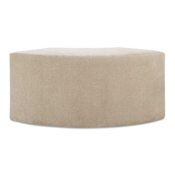 Khai - Rounded Plush Dining Bench - Brown