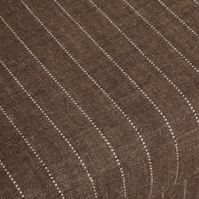 Luisa - Pinstripe Swivel Chair - Brown