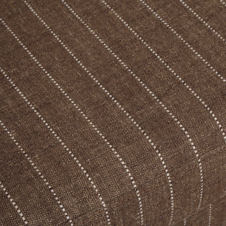 Luisa - Pinstripe Swivel Chair - Brown